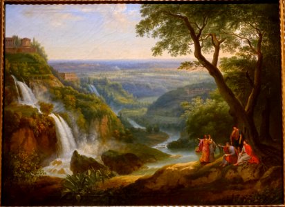 Waterfall at Tivoli, by Johann Heinrich Schmidt, c. 1790, oil on canvas - Hessisches Landesmuseum Darmstadt - Darmstadt, Germany - DSC09949