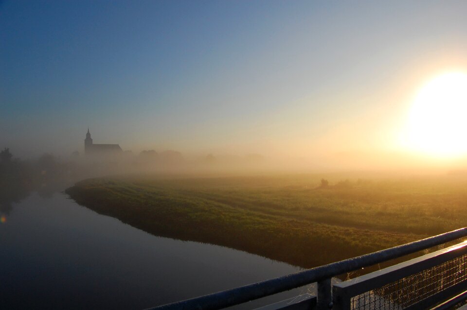 Dusk sky fog