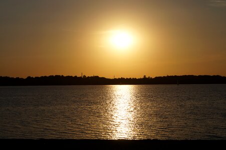Lake setting sun germany photo