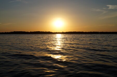 Lake setting sun germany photo