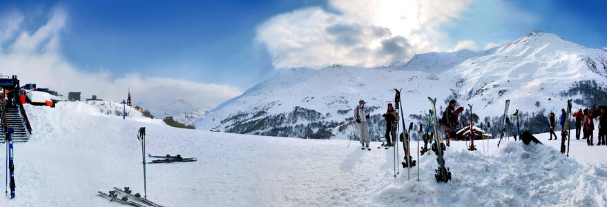 Resort winter skiing photo