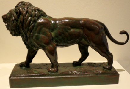 Walking Lion by Antoine-Louis Barye, bronze, Honolulu Museum of Art, 598.1