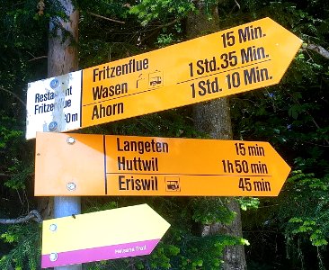Wanderwegweiser Eriswil RestaurantFritzenfluh