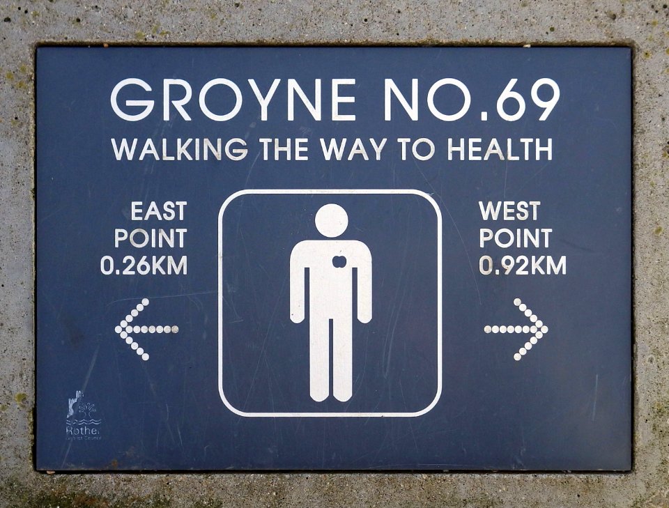 Walking the Way to Health plaque, Bexhill