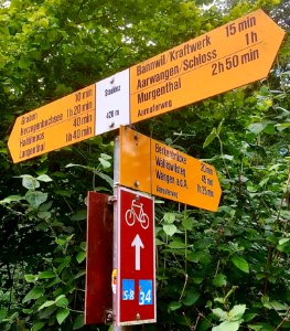 Wanderwegweiser Graben Stadönz