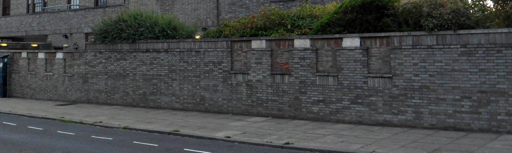 Wall at Barford Court, Princes Crescent, Hove (NHLE Code 1280502) (August 2013)