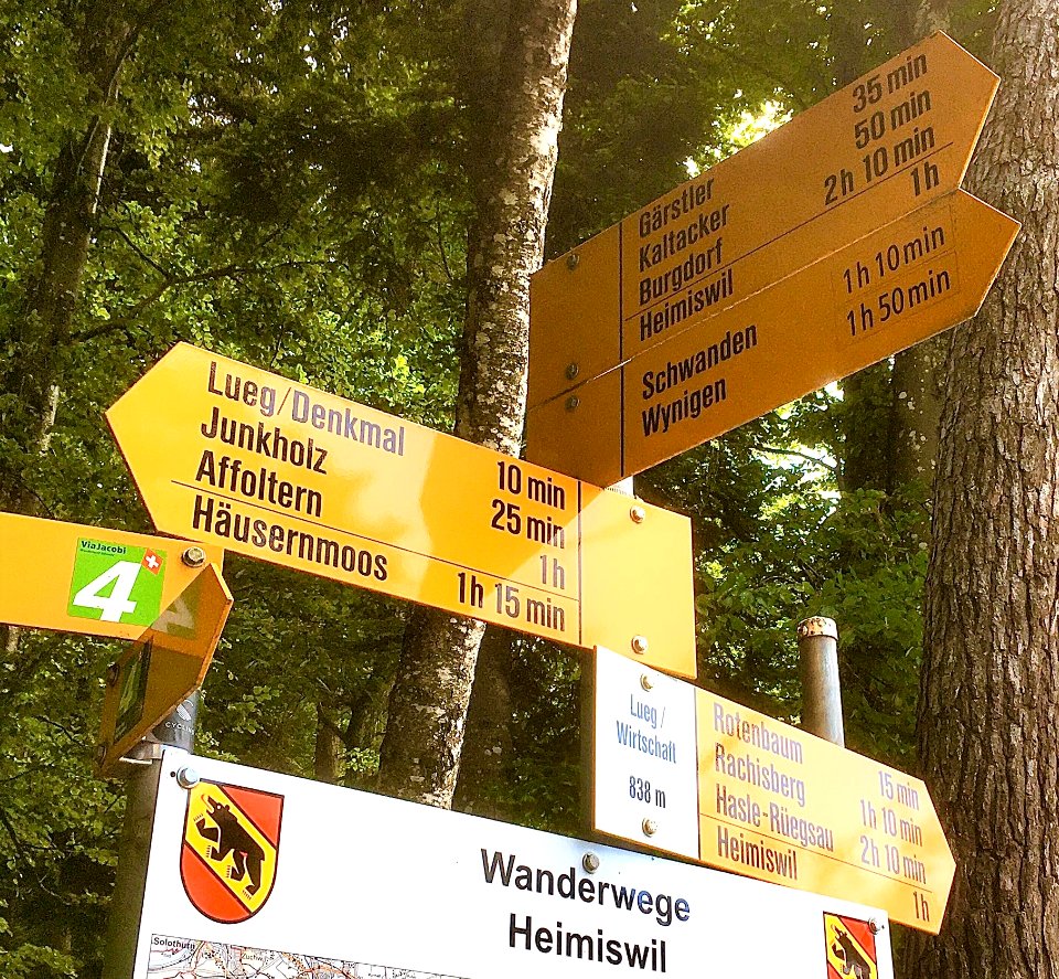 Wanderwegweiser Heimiswil LuegWirtschaft