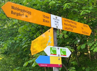 Wanderwegweiser Burgdorf HeimiswilbrüggWest