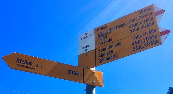 Wanderwegweiser Entlebuch Brüederen