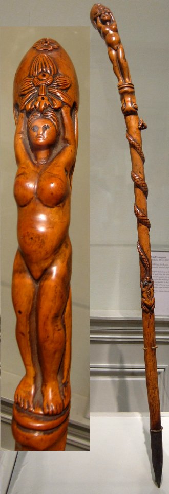 Walking stick carved by Paul Gauguin, c. 1888-92 photo