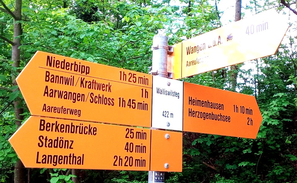 WanderwegweiserWalliswilWalliswilstegSüd