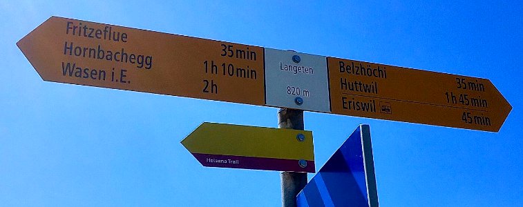 Wanderwegweiser Eriswil Langeten