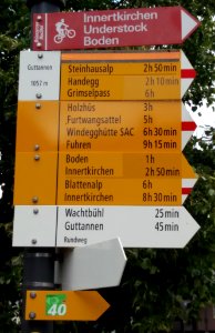 Wanderwegweiser Guttannen Guttannen