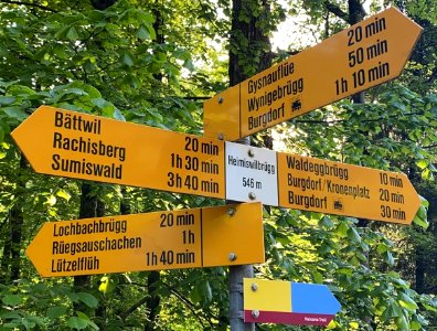 Wanderwegweiser Burgdorf HeimiswilbrüggOst