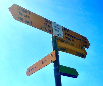 Wanderwegweiser Wyssachen Heimigen-neuhus