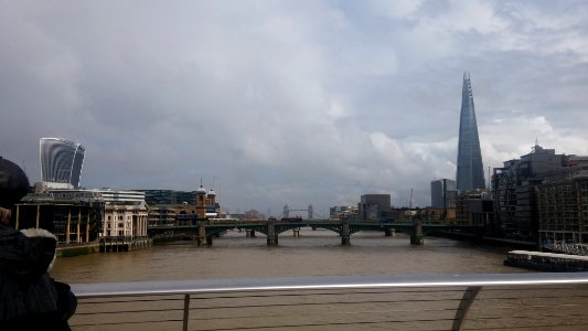 Walkie-Talkie and The Shard from Millennium Bridge, 1 May 2017 photo