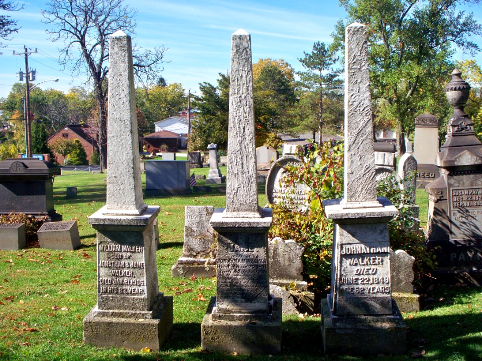 Walker Obelisks, Lebanon Church Cemetery, 2015-10-23, 02