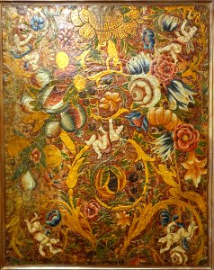 Wall hanging, leather - Museo Nacional de Artes Decorativas - Madrid, Spain - DSC07998