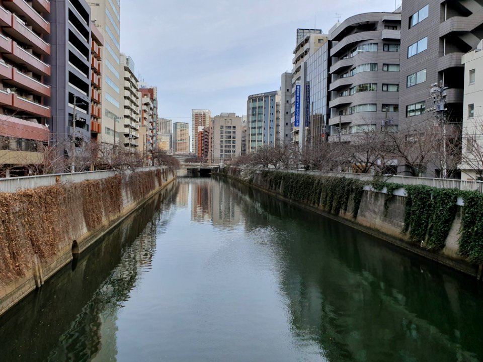 Walk in Gotanda along shutoko 2 Meguro-sen 5