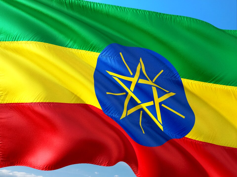 Flag ethiopia east africa
