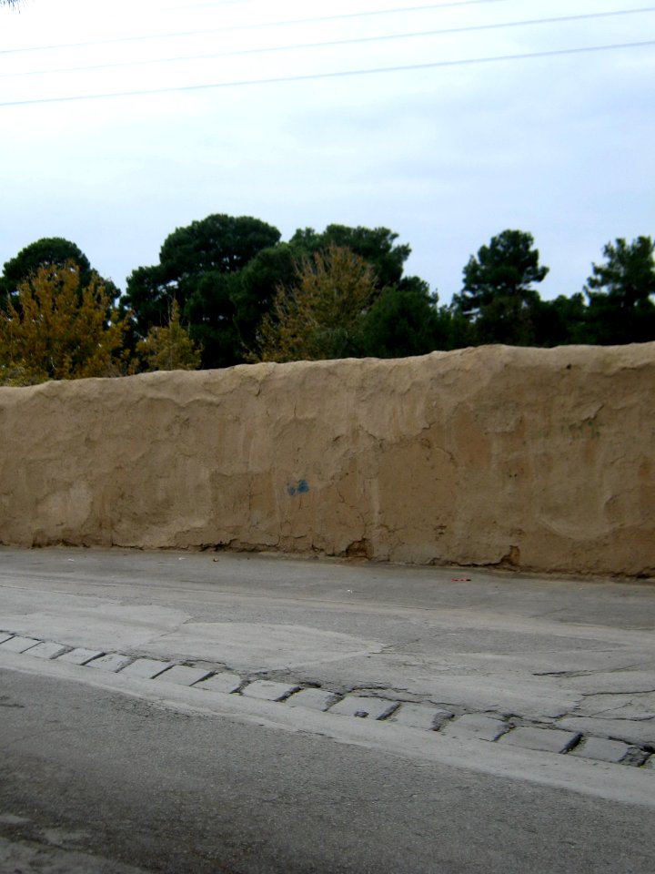Wall of Amin al Islami Garden - east - autumn - Nishapur 01