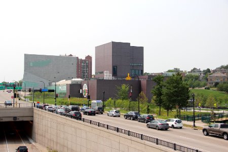 Walker Arts Center from Irene Hixon Whitney Bridge, August 2018