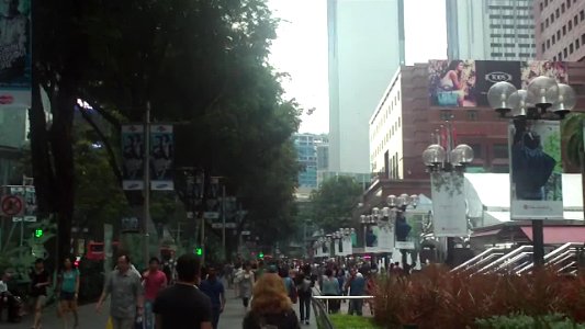 Walking along Orchard Road