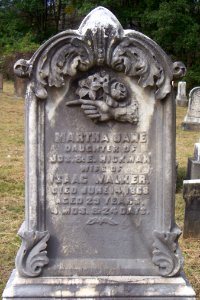 Walker (Martha Jane Hickman), Bethany Cemetery, 2015-10-09, 01