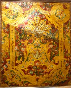 Wall hanging, leather - Museo Nacional de Artes Decorativas - Madrid, Spain - DSC08001