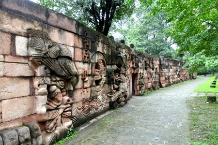 Wall sculpture - Tazishan Park - Chengdu, China - DSC02978
