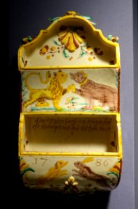 Wall rack, Bern or Winterthur, Switzerland, 1786, faience - Museum of Anthropology, University of British Columbia - DSC08775