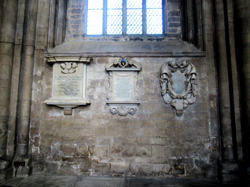 Wall monuments, Peterborough Cathedral