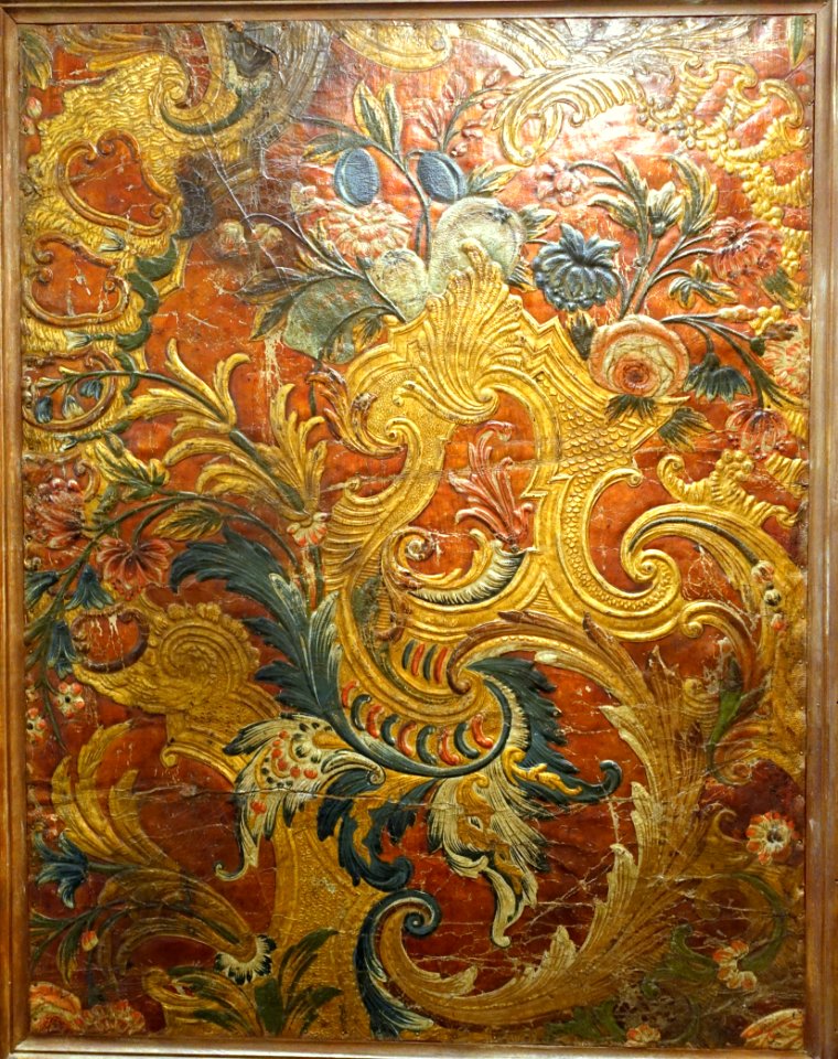Wall hanging, leather - Museo Nacional de Artes Decorativas - Madrid, Spain - DSC07996