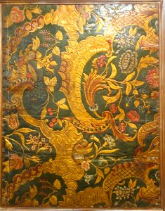 Wall hanging, leather - Museo Nacional de Artes Decorativas - Madrid, Spain - DSC08000