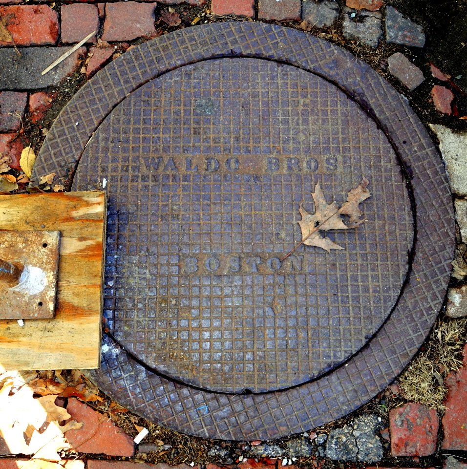Waldo Bros Boston street hole cover - Beacon Hill - Boston, MA - DSC02284