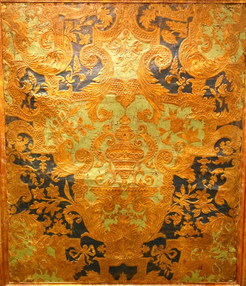 Wall hanging, leather - Museo Nacional de Artes Decorativas - Madrid, Spain - DSC07988