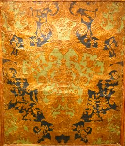 Wall hanging, leather - Museo Nacional de Artes Decorativas - Madrid, Spain - DSC07988