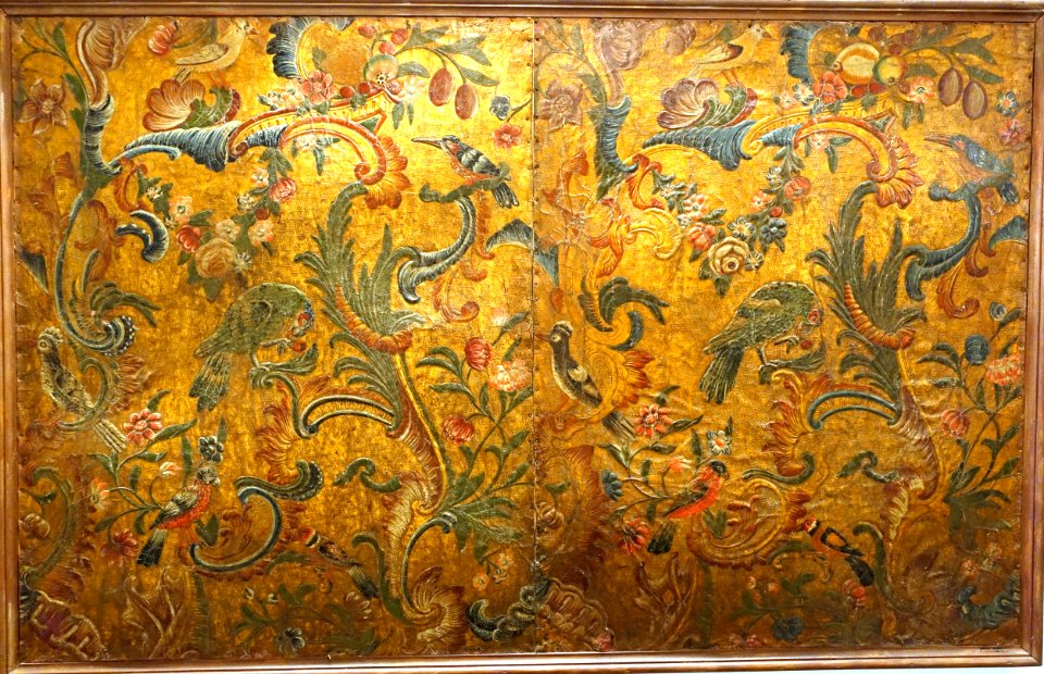 Wall hanging, leather - Museo Nacional de Artes Decorativas - Madrid, Spain - DSC07999