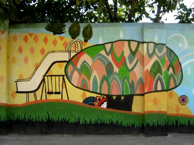Wall painting - Wall of Garden - West Farahbakhs st - Nishapur 10