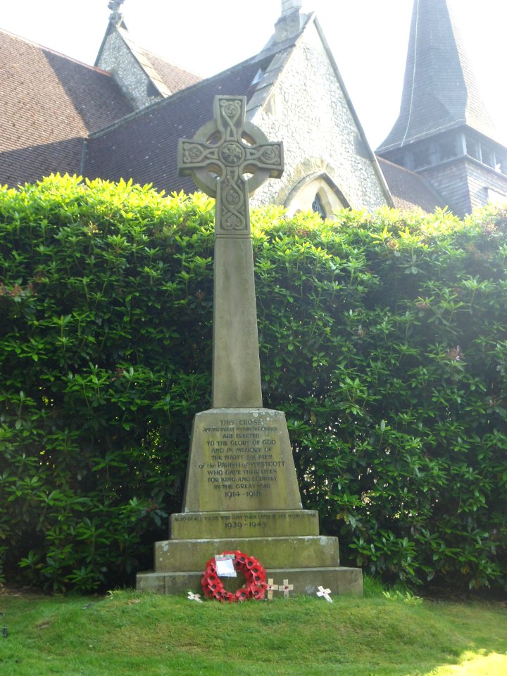 War Memorial at Holy Trinity Church, Guildford Road, Westcott (July 2013)