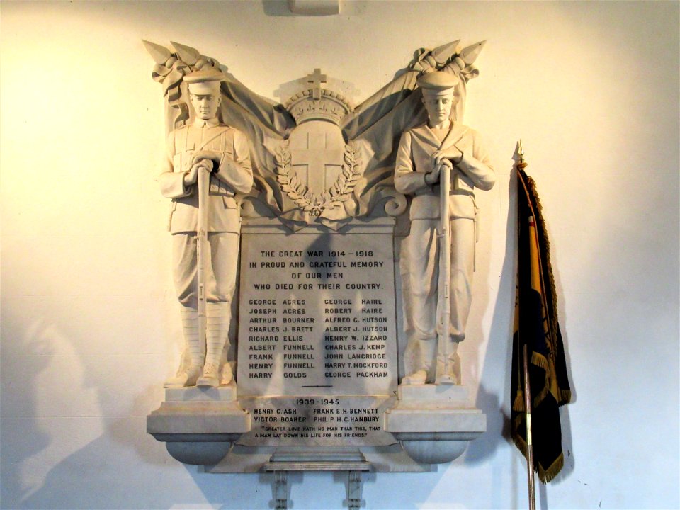War memorial, All Saints, Laughton