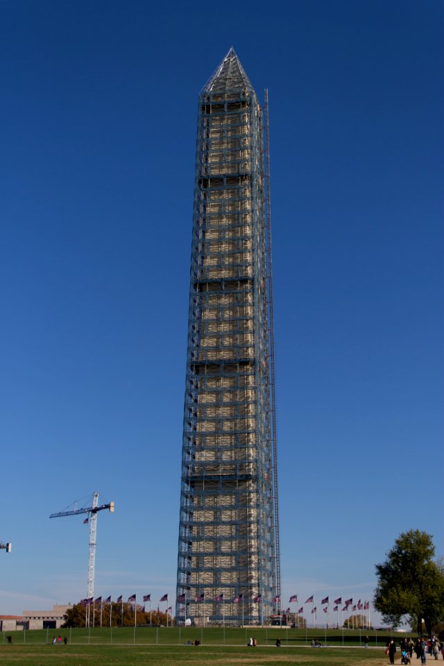 Washington Monument Repairs Whole Length
