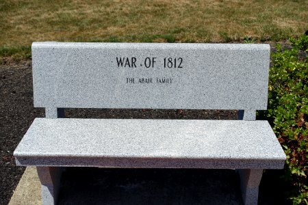 War of 1812 bench - Middleboro Veterans' Memorial Park - Middleborough, Massachusetts - DSC04048