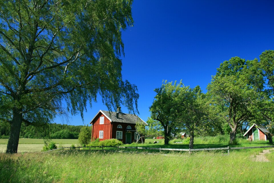 Sweden blue sky landscape