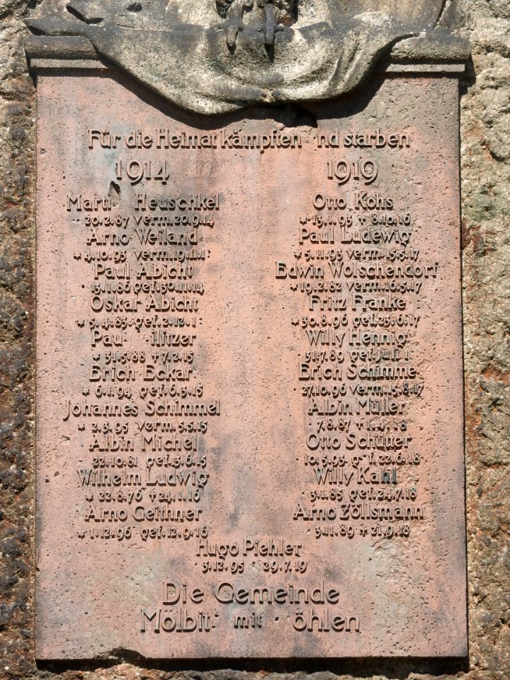 War memorial Molbitz, Neustadt an der Orla 3