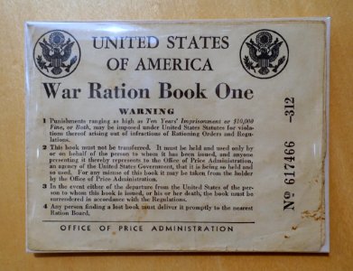 War Ration Book One - National Museum of American History - DSC00067