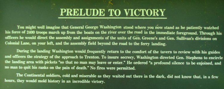 Washington Crossing State Park NJ sign on hill