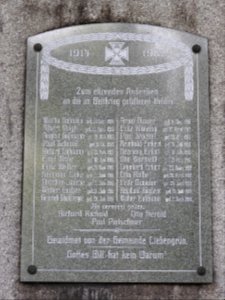 War memorial Liebengrün, Remptendorf 2