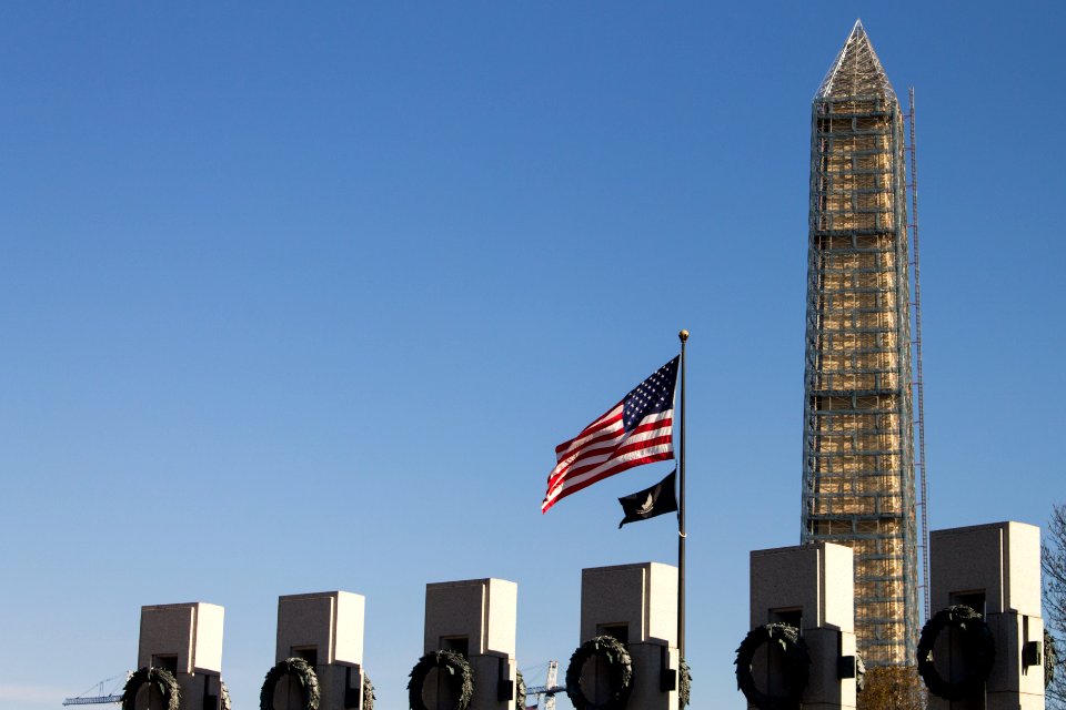 Washington Monument Repairs Over WWII Memorial