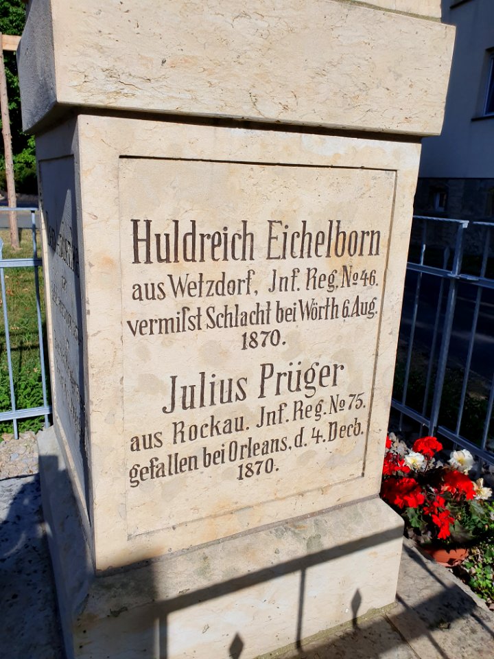 War memorial Wetzdorf, Schkölen 8